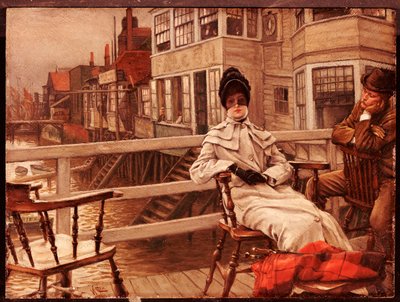 Wachten op de boot in Greenwich door James Jacques Joseph Tissot