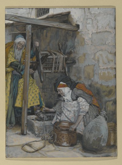 Zacharias en Elizabeth, illustratie voor Het leven van Christus door James Jacques Joseph Tissot