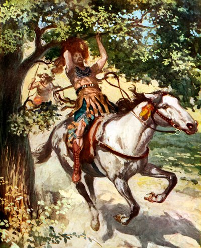 Absalom hangend aan de eik - Bijbel door James Jacques Joseph after Tissot