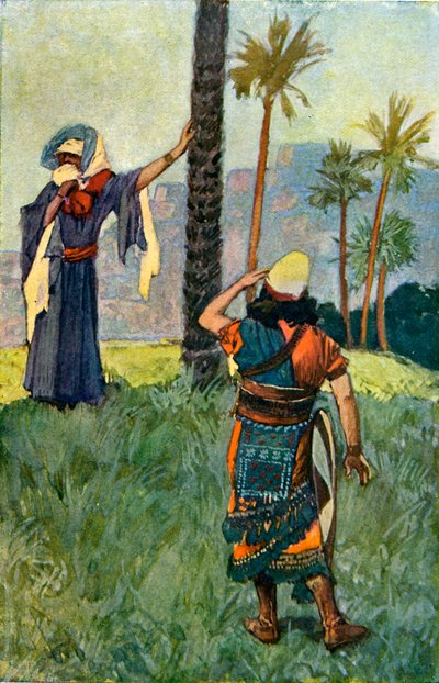 Deborah onder de palmboom door J James Tissot - Bijbel door James Jacques Joseph after Tissot