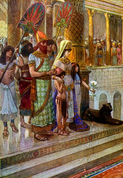 Salomo en de koningin van Sheba - Bijbel door James Jacques Joseph after Tissot