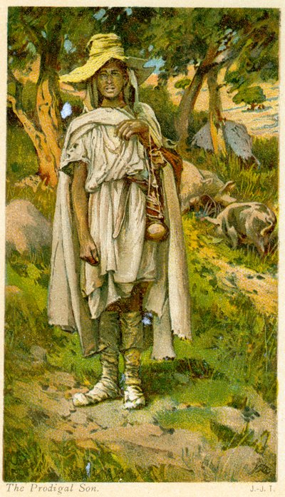 De verloren zoon - Bijbel door James Jacques Joseph after Tissot