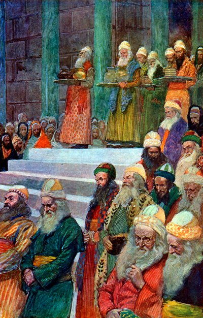 De schatbewaarders en bewaarders van de vazen - Bijbel door James Jacques Joseph after Tissot