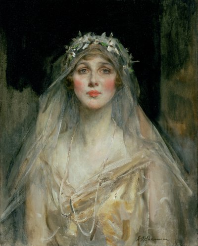 Portret van een Bruid door James Jebusa Shannon