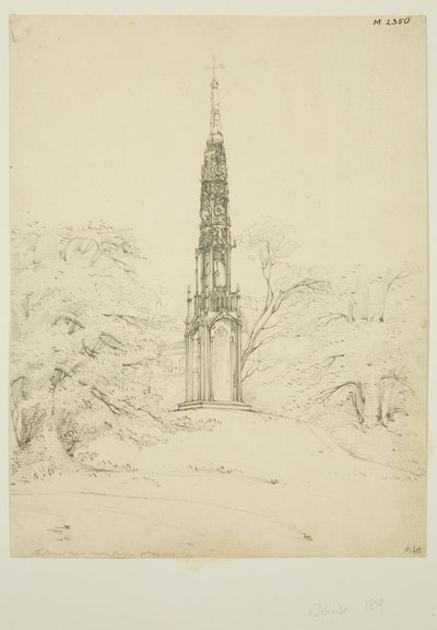 Bristol High Cross in Stourhead Gardens, 25 mei 1819 door James Johnson