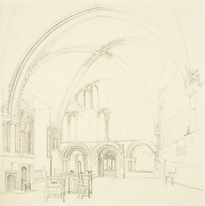 Interieur van de kapittelzaal van de kathedraal van Bristol door James Johnson