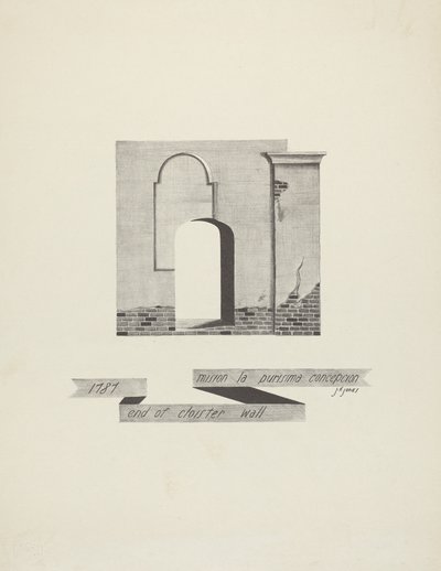Mision La Purisima Concepcion - Einde van de Kloostermuur door James Jones