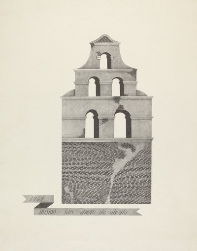 Missie San Diego de Alcala door James Jones