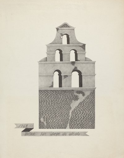 Missie San Diego de Alcala door James Jones