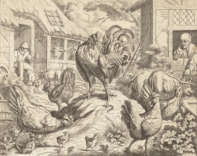 De haan en de kostbare steen, uit Aesopus