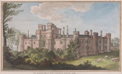 Kasteel Herstmonceux, East Sussex: Zuidoostelijk Uitzicht door James Lambert  of Lewes