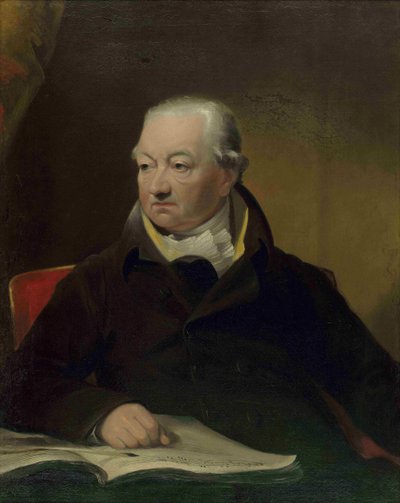 Portret van de violist en componist Johann Peter Salomon 1745-1815, c. 1815 door James Lonsdale
