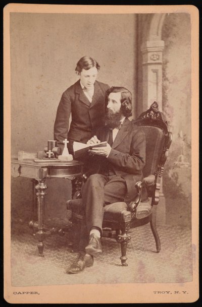 Portret van Samuel Edward Warren 1831-1909 met student, voor 1877 door James M Capper