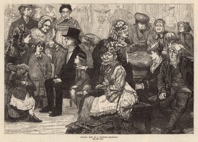 Vakantietijd bij een wassenbeelden tentoonstelling door James Macbeth