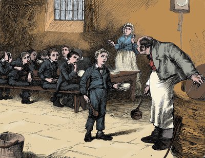 Scène uit Oliver Twist van Charles Dickens, 1836 door James Mahoney