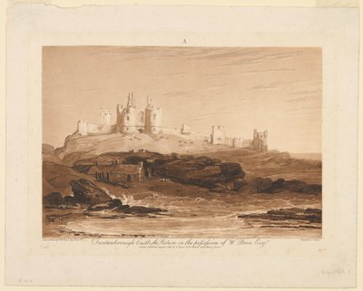 Kasteel Dunstanburgh, uit "Liber Studiorum," deel III door James Mallord William Turner