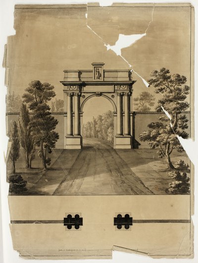 Monumentale ingang begraafplaats door James Malton