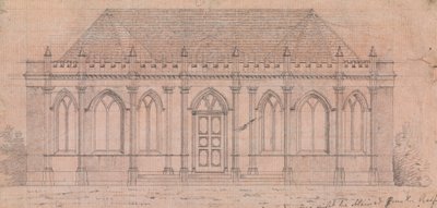 Voorbereidende tekening voor Ontwerp 20, Plaat 18 van Een Verzameling Ontwerpen voor Landelijke Toevluchtsoorden door James Malton