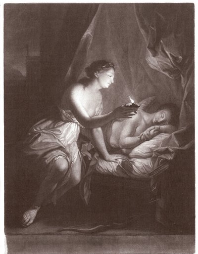 Cupido en Psyche door James McArdell