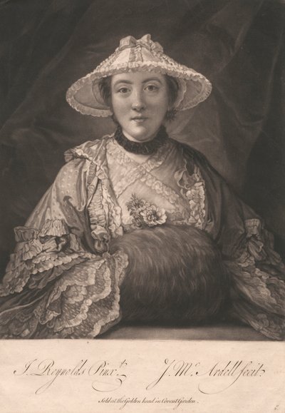 Lady Fenhoulet toen Miss Anne Day door James McArdell