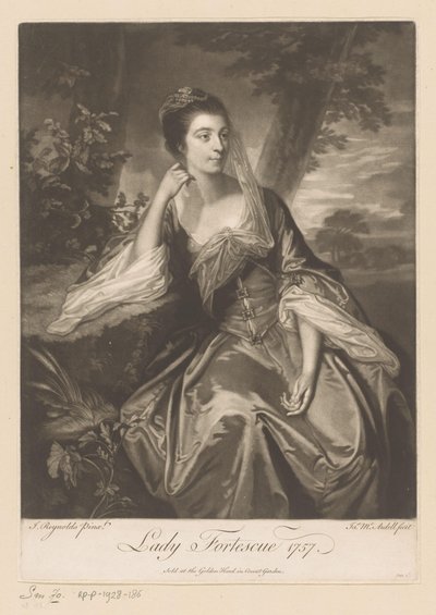 Portret van Anne Fortescue door James McArdell