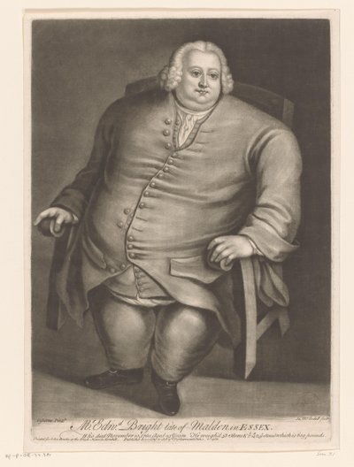 Portret van Edward Bright door James McArdell