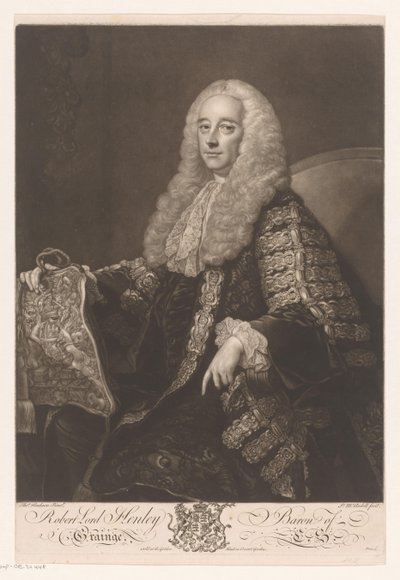 Portret van Robert Henley door James McArdell