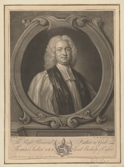 Thomas Secker, Lord Bisschop van Oxford door James McArdell
