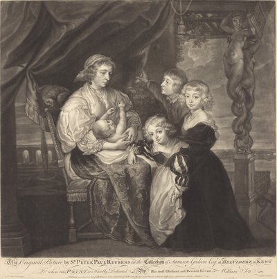 De Familie Gerbier door James McArdell after Sir Peter Paul Rubens