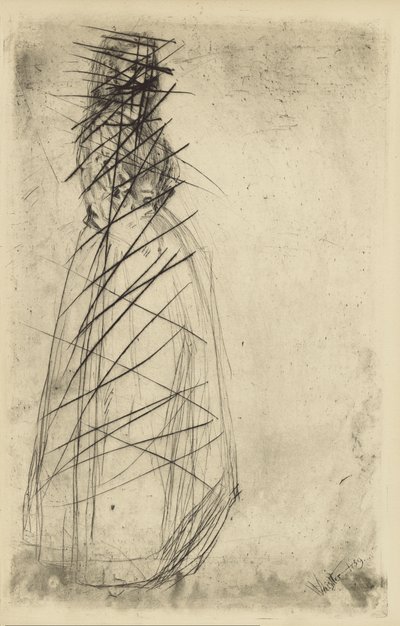 [76] Impressies van geannuleerde platen door Whistler - Fumette Staand door James Abbott McNeill Whistler