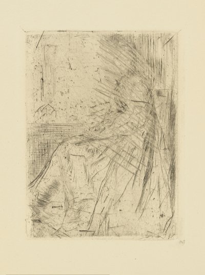 Impressies van geannuleerde platen door Whistler - Maude, Zittend door James Abbott McNeill Whistler