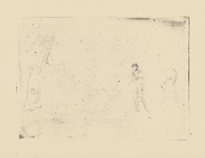Impressies van geannuleerde platen door Whistler - Twee Figuren door James Abbott McNeill Whistler