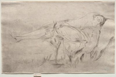 Een kind op een bank, nr. 2 door James McNeill Whistler
