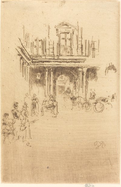 Een Hoek van het Palais Royal door James Abbott McNeill Whistler