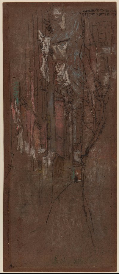 Een straat in Venetië door James Abbott McNeill Whistler
