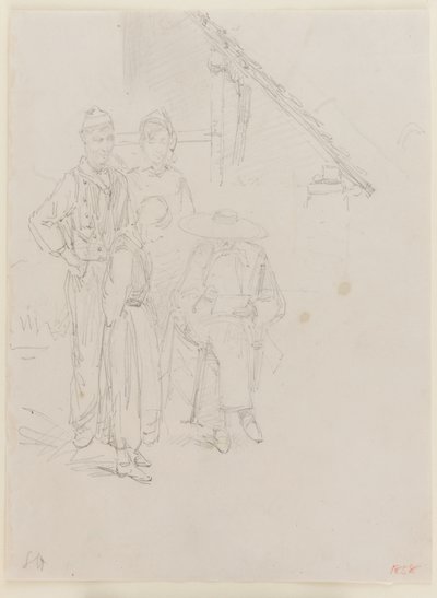 Een kunstenaar schetst door James Abbott McNeill Whistler