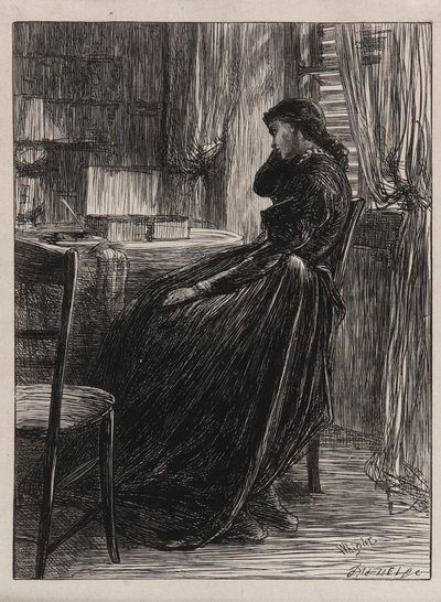 Een illustratie bij <em>De proefpreek</em> door James Abbott McNeill Whistler