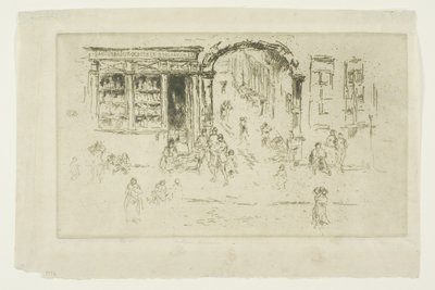 Boogpoort, Brussel door James Abbott McNeill Whistler