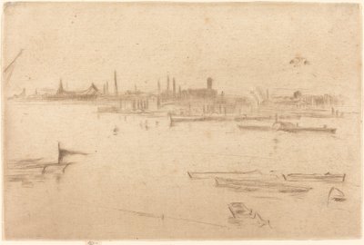 Battersea: Dageraad door James Abbott McNeill Whistler