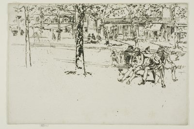 Boulevard Poissonnière, Parijs door James McNeill Whistler