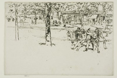 Boulevard Poissonnière, Parijs door James Abbott McNeill Whistler