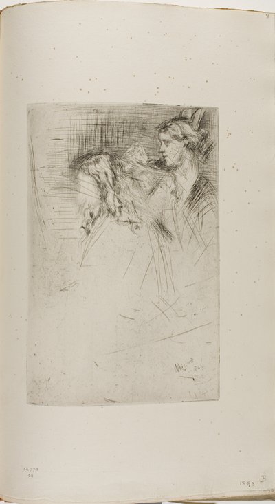 Het haar borstelen door James Abbott McNeill Whistler