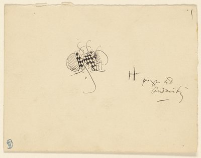 Vlinder met geruite vleugels door James McNeill Whistler