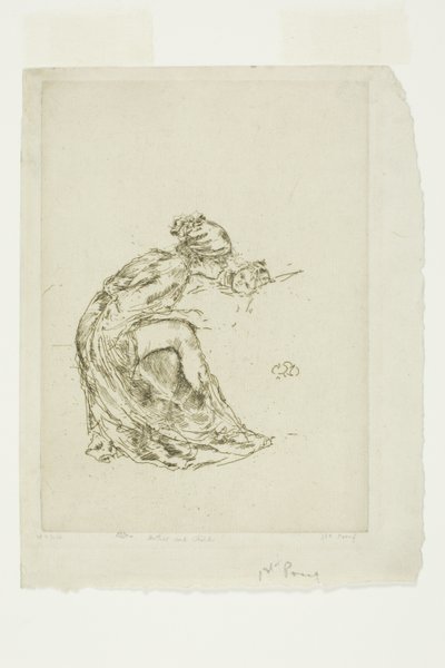 Cameo, Nr. 1 (Moeder en Kind) door James Abbott McNeill Whistler