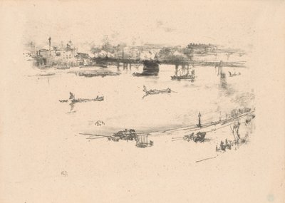 Charing Cross Spoorwegbrug door James Abbott McNeill Whistler