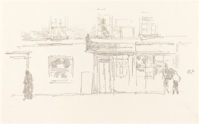 Winkels in Chelsea door James Abbott McNeill Whistler
