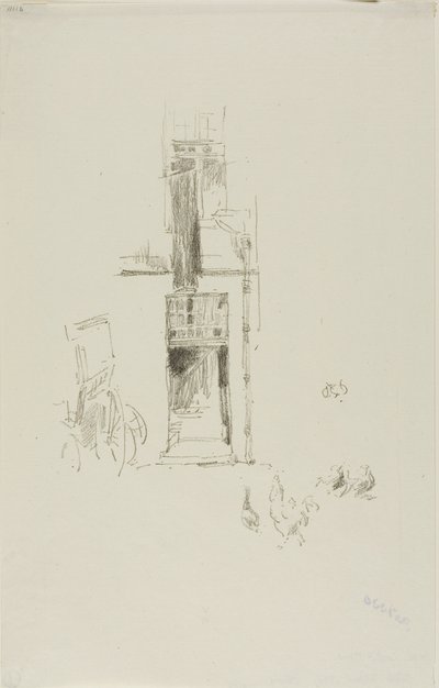 Hanen en hennen, Hôtel Colbert door James Abbott McNeill Whistler
