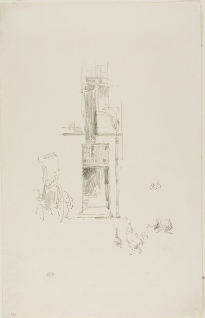 Hanen en hennen, Hôtel Colbert door James Abbott McNeill Whistler