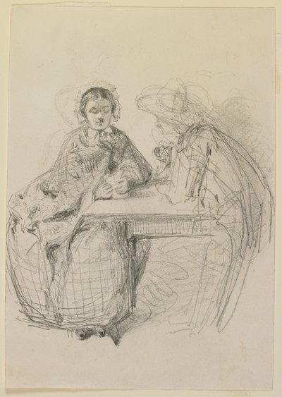 Koppel zittend aan een tafel door James Abbott McNeill Whistler