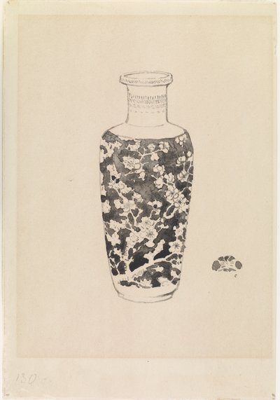 Cilindrische vaas met dikke hals door James Abbott McNeill Whistler